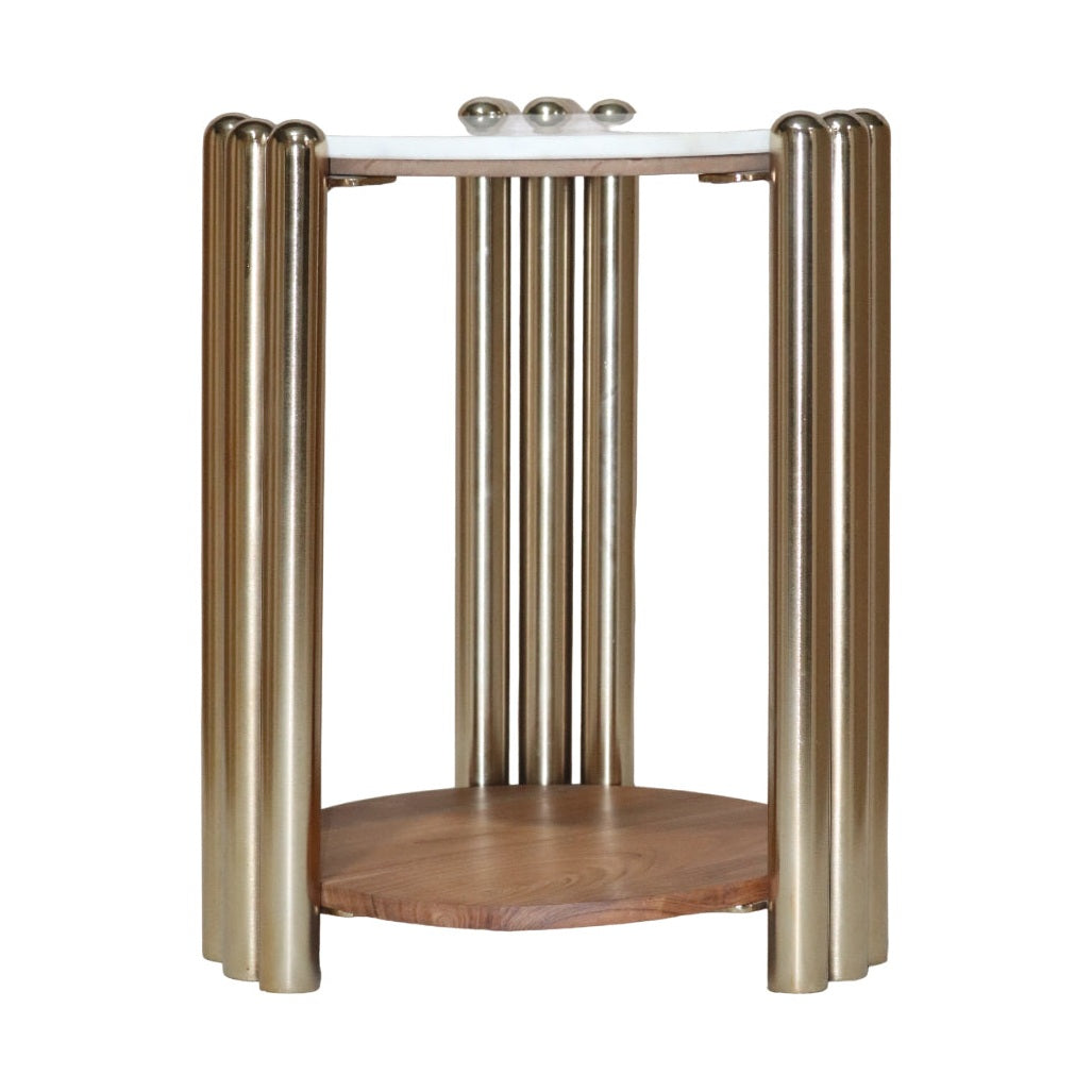 Kambry Side Table with Marble Top