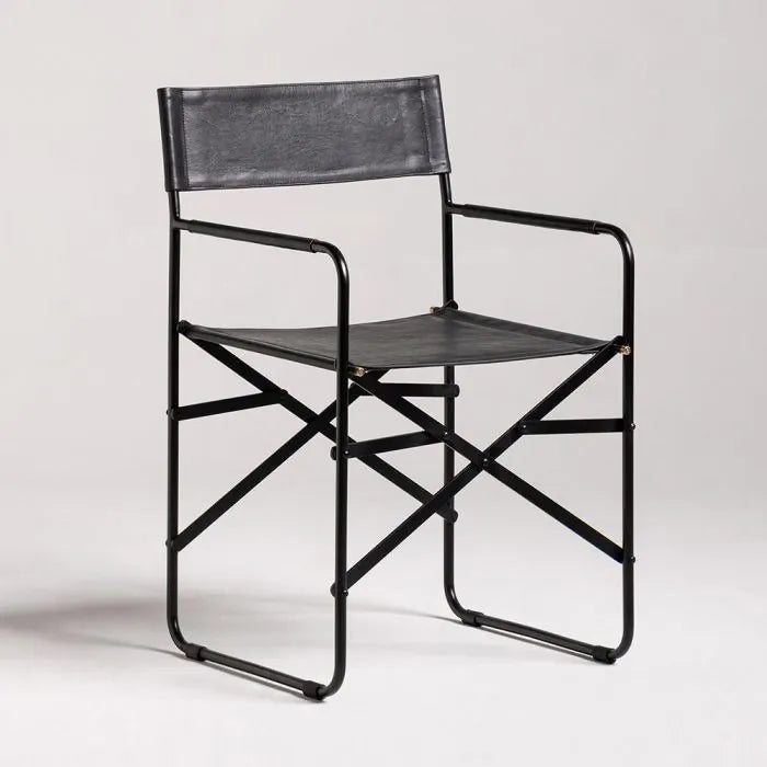 Betty Genuine Leather Chair in black color