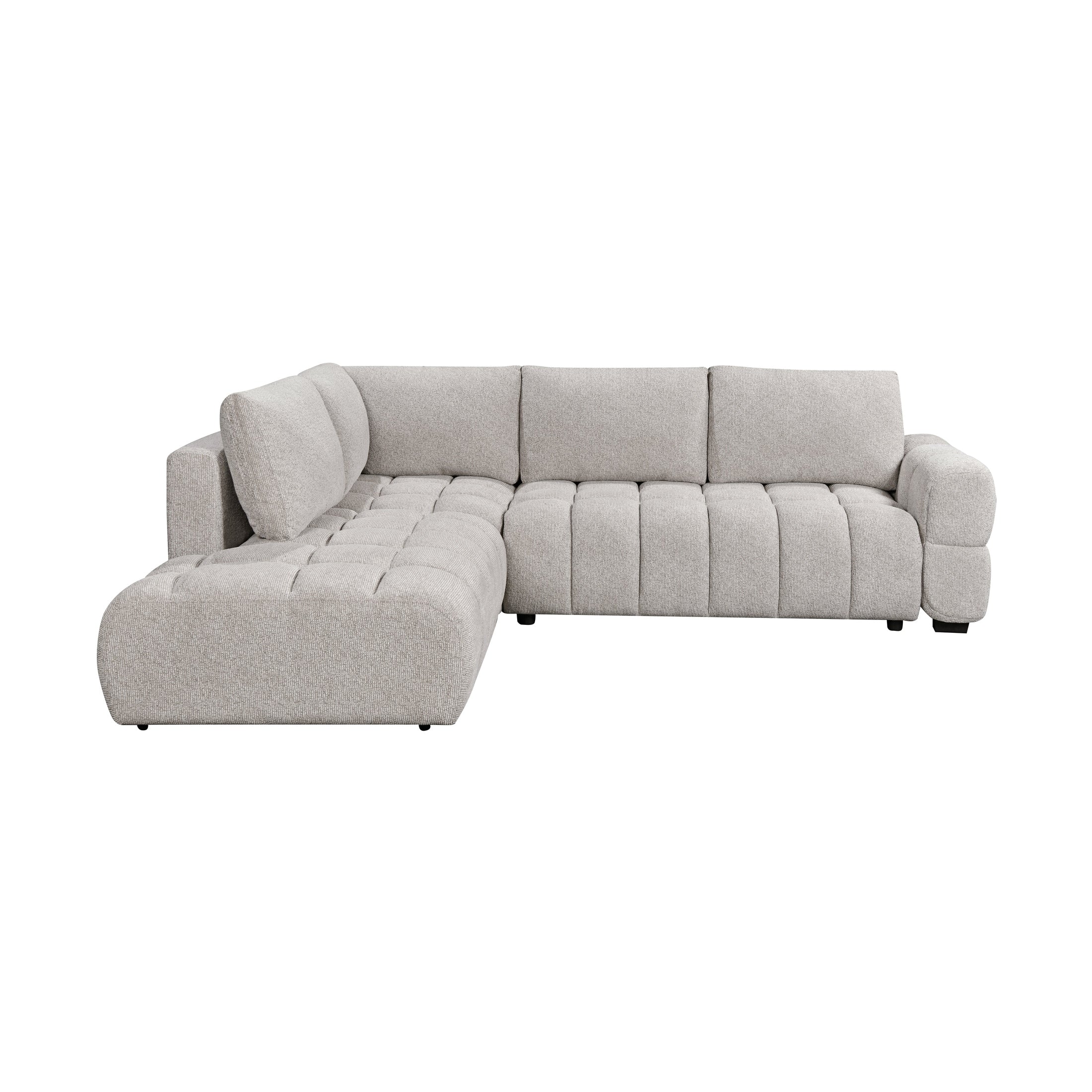 Tobia Pull-Out Sleeper Sectional with Storage Chaise – Oatmeal