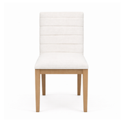Sumire Solid Wood Dining Chair in Ginger and Natural Linen