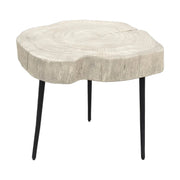 Torvis Trunk Side Table - White Washed