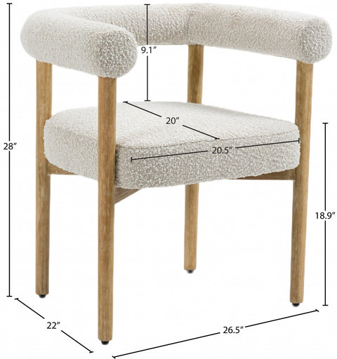 CIRCULETTE DINING CHAIR- CREAM