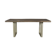 Quorra Large Dining Table - Vinegar Matte Top/ U Tube Metal Base