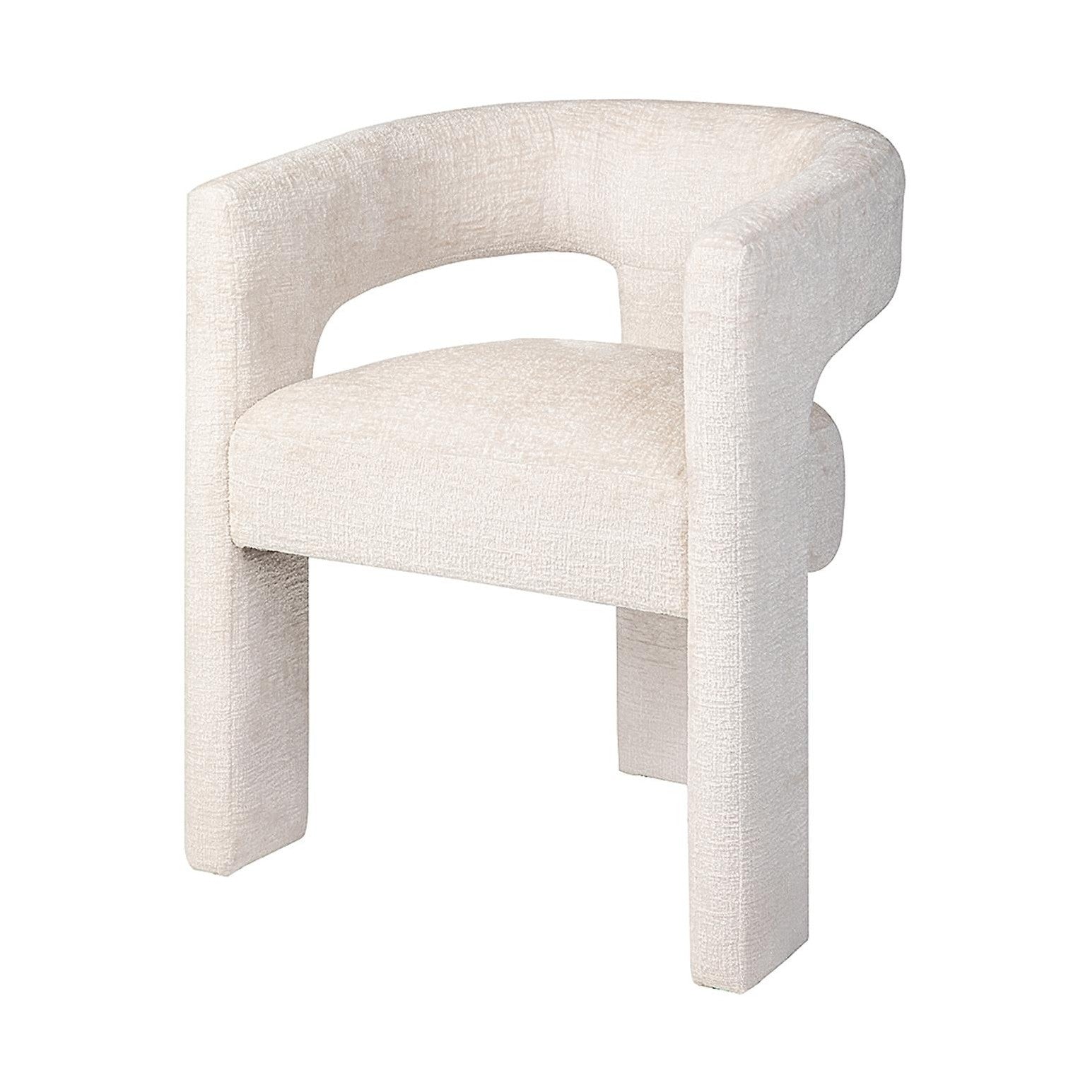 Gwen Open-Back Upholstered Chair - Natural