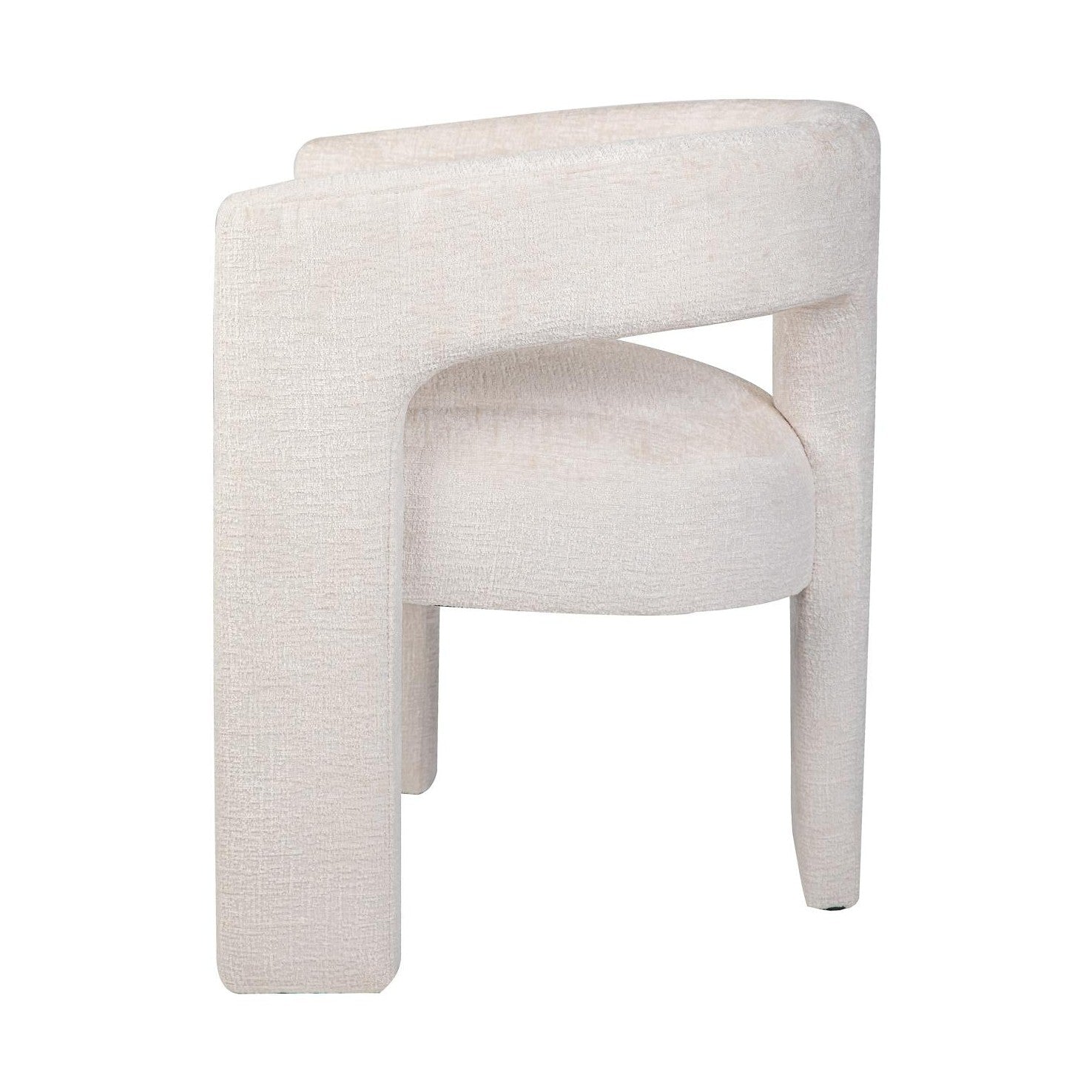 Gwen Open-Back Upholstered Chair - Natural