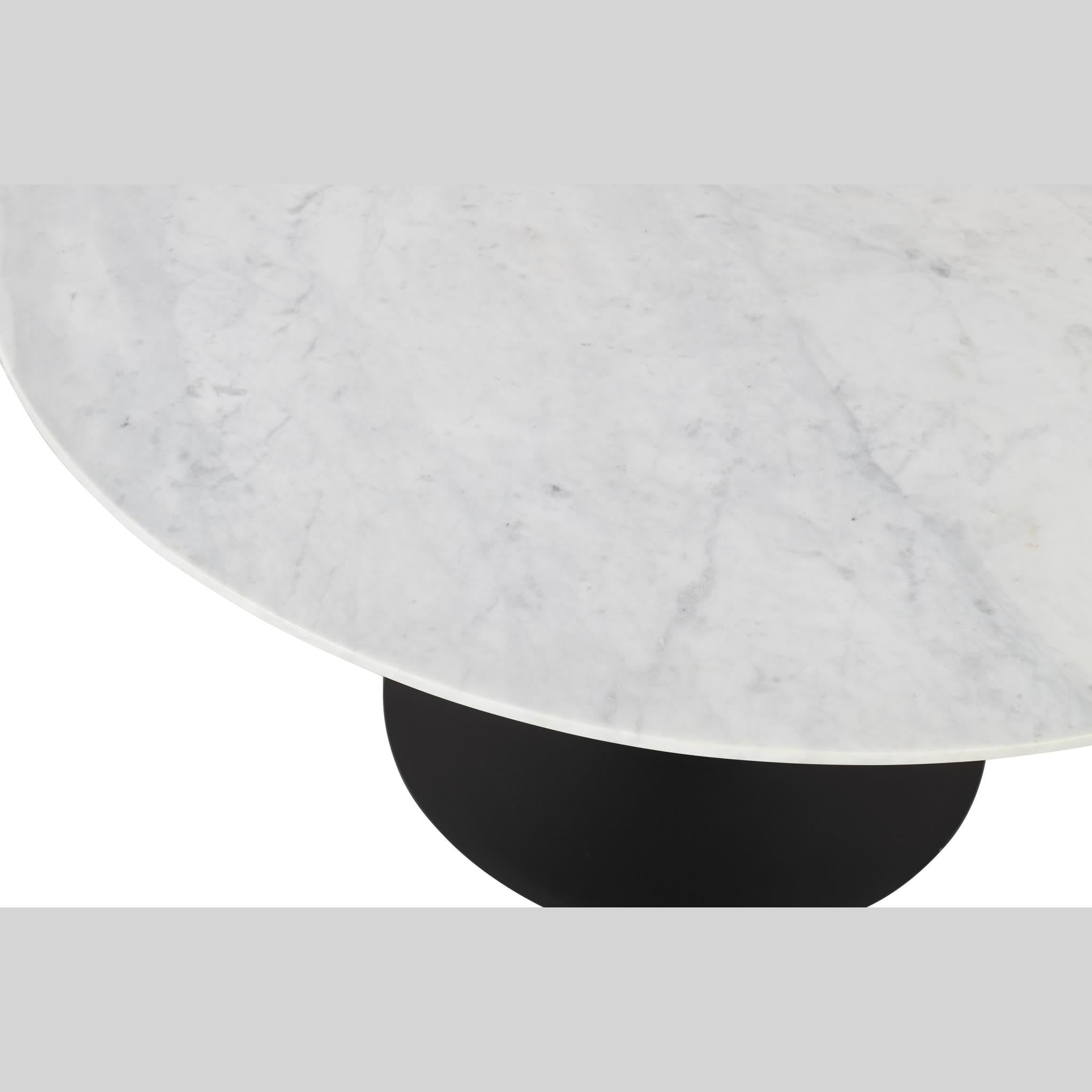 Rowan 42" Round Marble Pedestal Dining Table