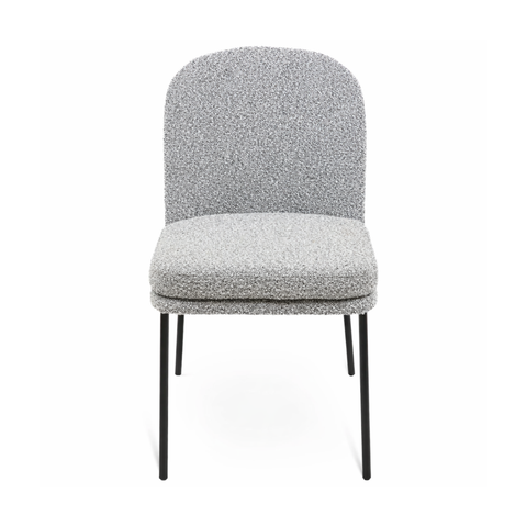 Kendra Boucle Dining Chair - Grey