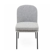 Kendra Boucle Dining Chair - Grey