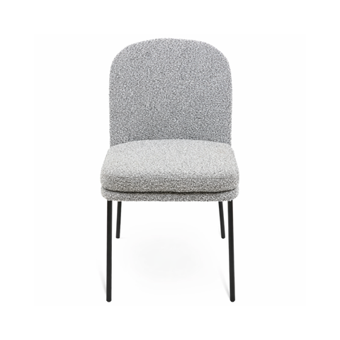 Kendra Boucle Dining Chair - Grey