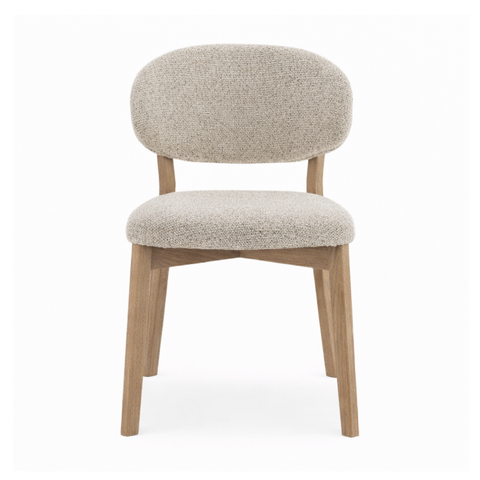 Milena Dining Chair – Upholstered Seat with Oak Wood Frame