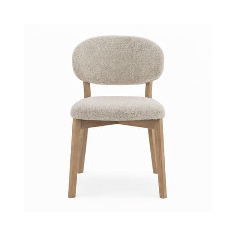Milena Dining Chair – Upholstered Seat with Oak Wood Frame