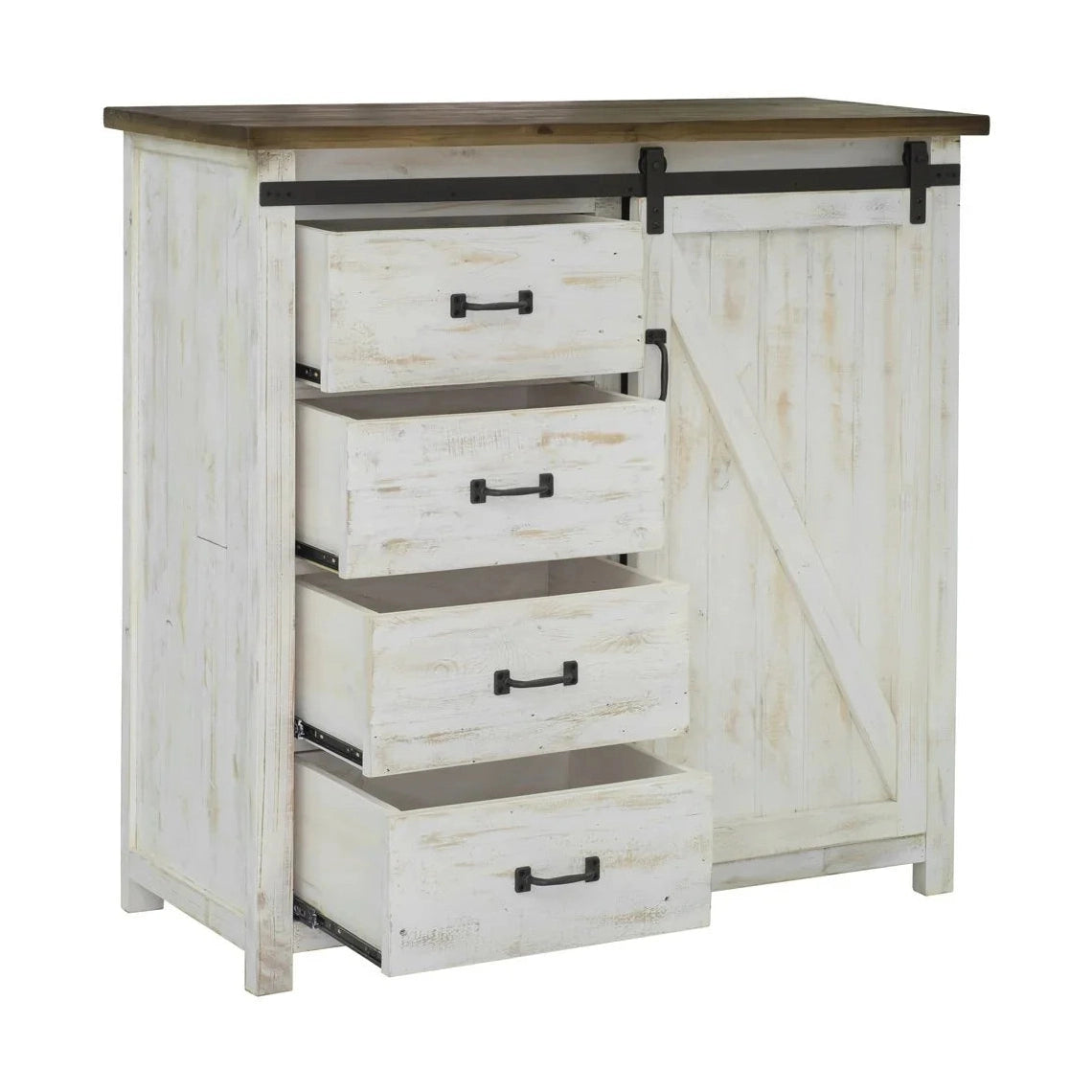 Lazrin 4 Drawer Chest With 1 Door