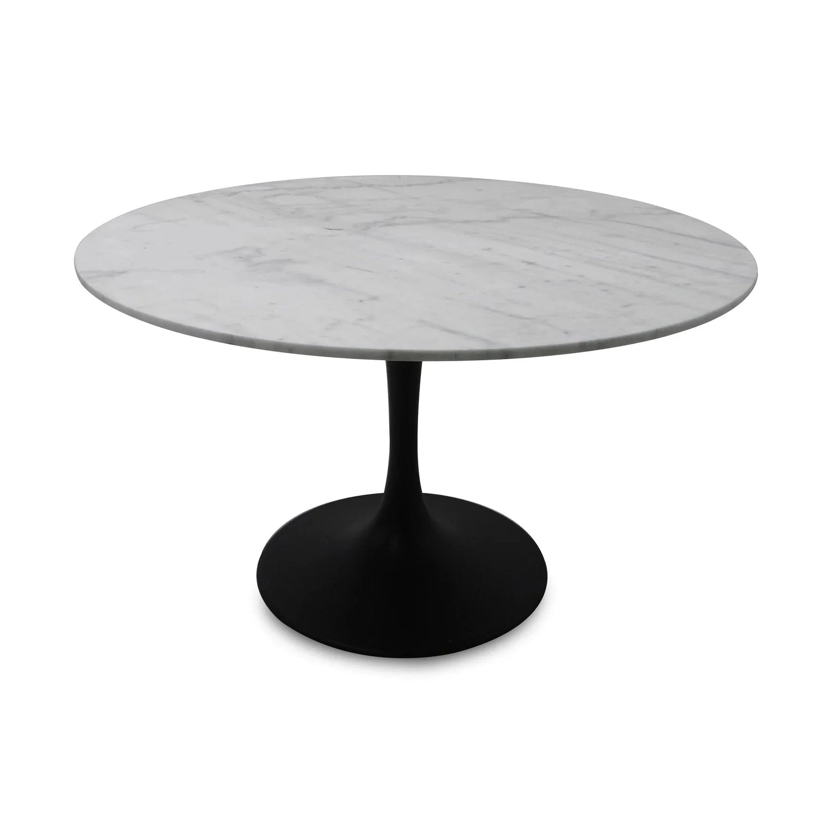 Valencia Round Dining Table - Sleek Matte Black Base