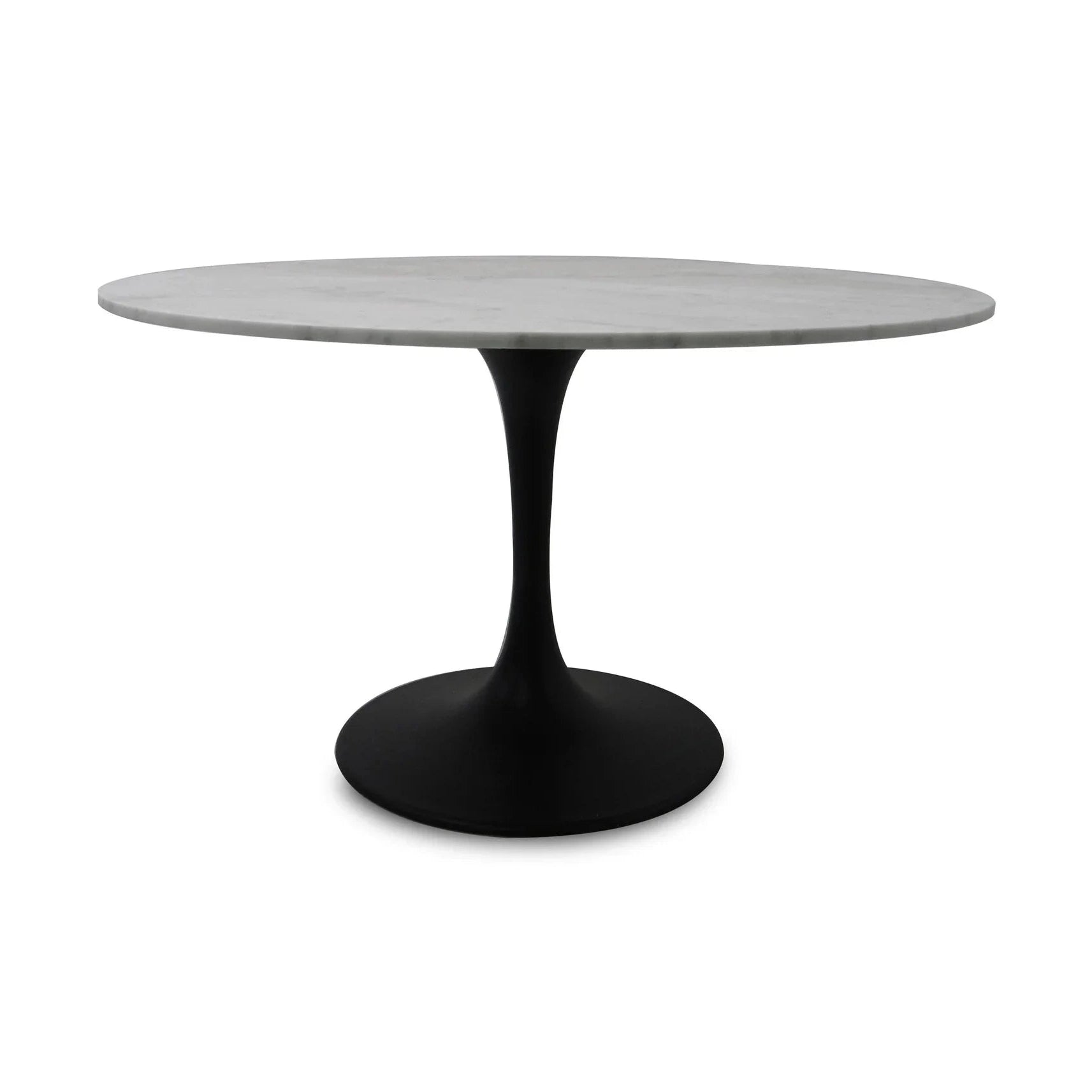 Valencia Round Dining Table - Sleek Matte Black Base