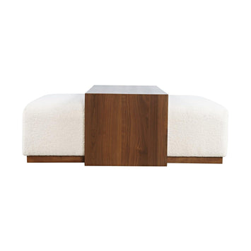 Hudson Sliding Ottoman w Caster Wheels and Table Top