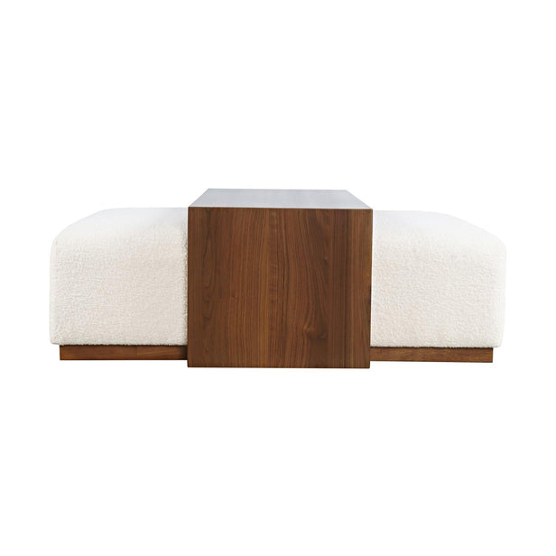 Hudson Sliding Ottoman w Caster Wheels and Table Top