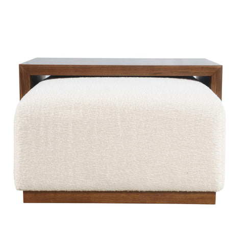 Hudson Sliding Ottoman w Caster Wheels and Table Top