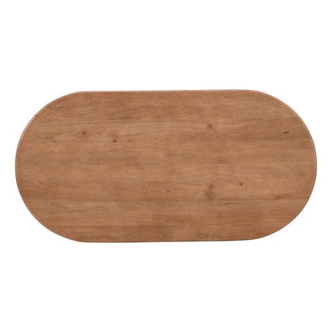 Breck 84" Double Pedestal Dining Table – Natural Oak