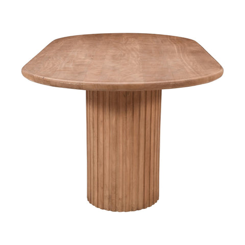 Breck 84" Double Pedestal Dining Table – Natural Oak