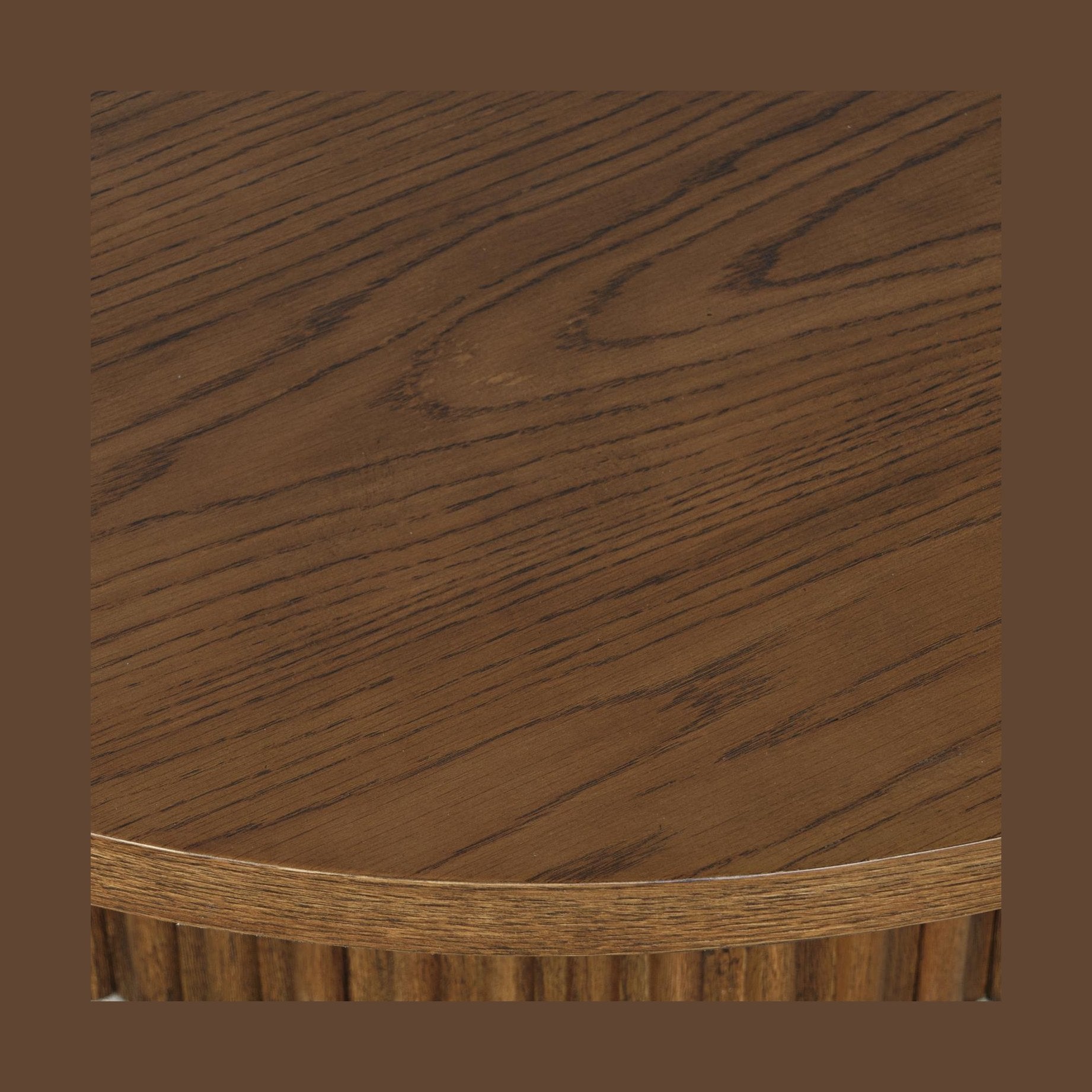 Auden 40" Round Fluted Coffee Table – Chestnut