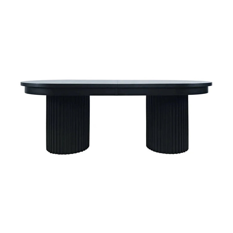 Auden 101" Double Pedestal Dining Table – Black Finish