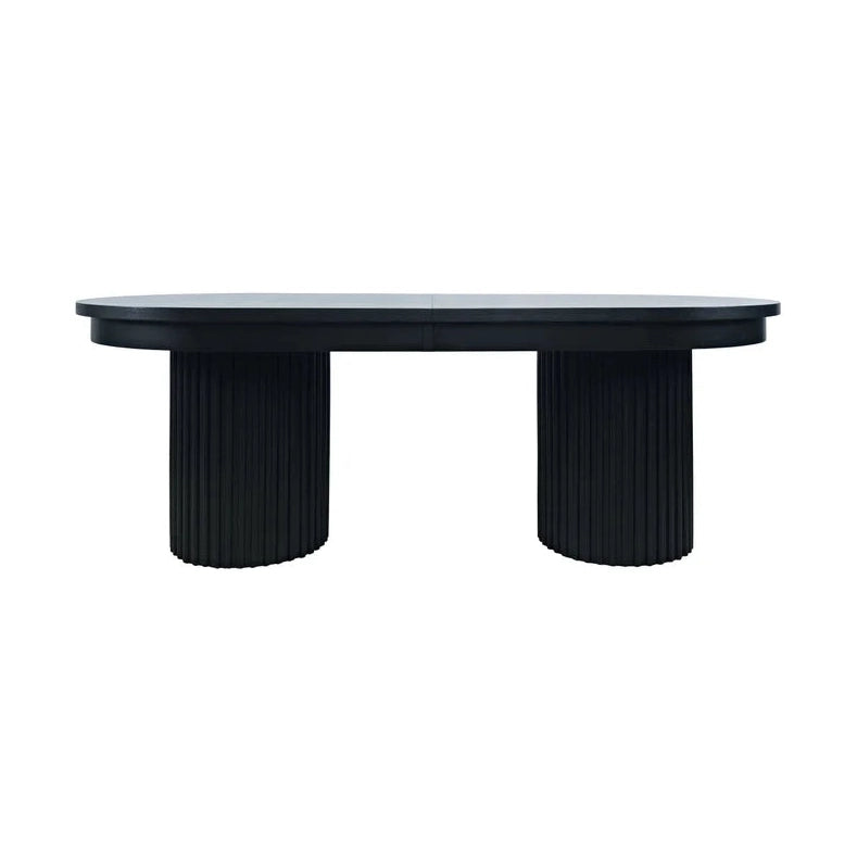 Auden 101" Double Pedestal Dining Table – Black Finish