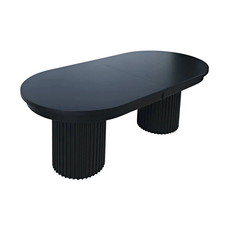 Auden 101" Double Pedestal Dining Table – Black Finish