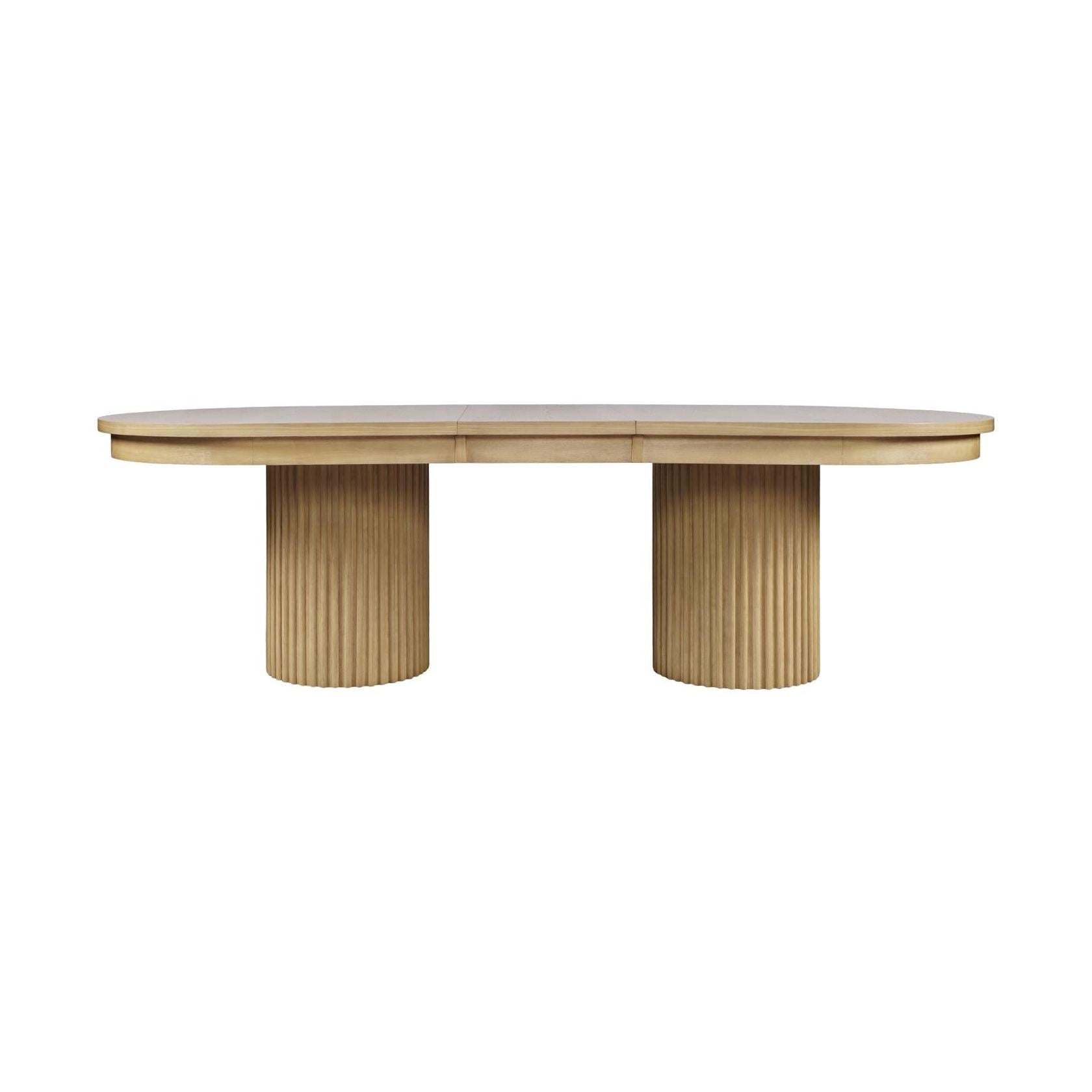 Auden 101" Double Pedestal Dining Table – Natural Oak Finish