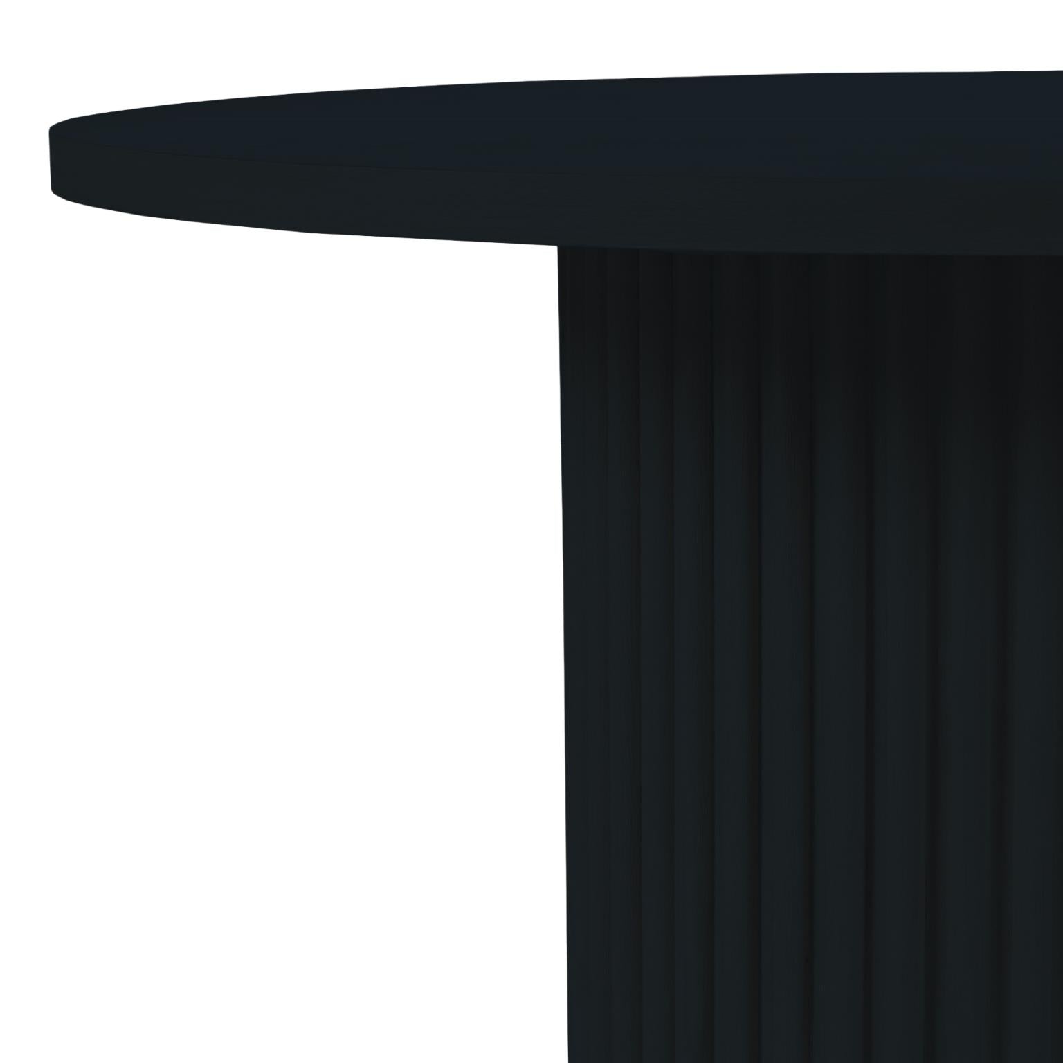 Auden 48" Fluted Oak Dining Table – Black