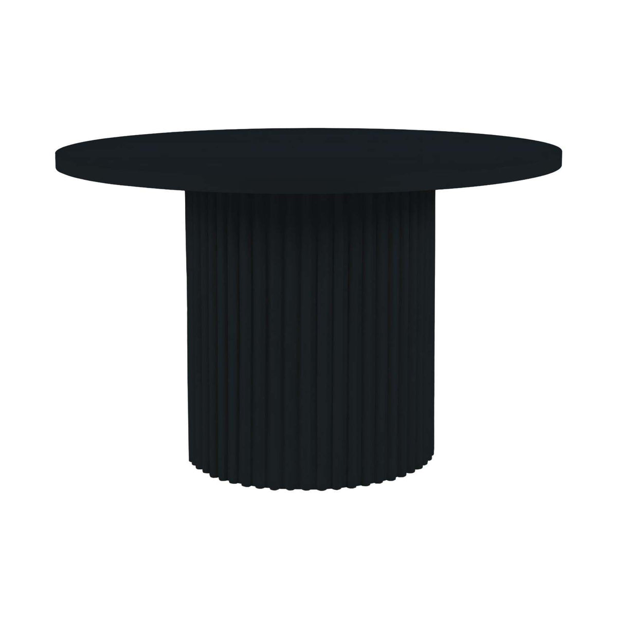 Auden 48" Fluted Oak Dining Table – Black
