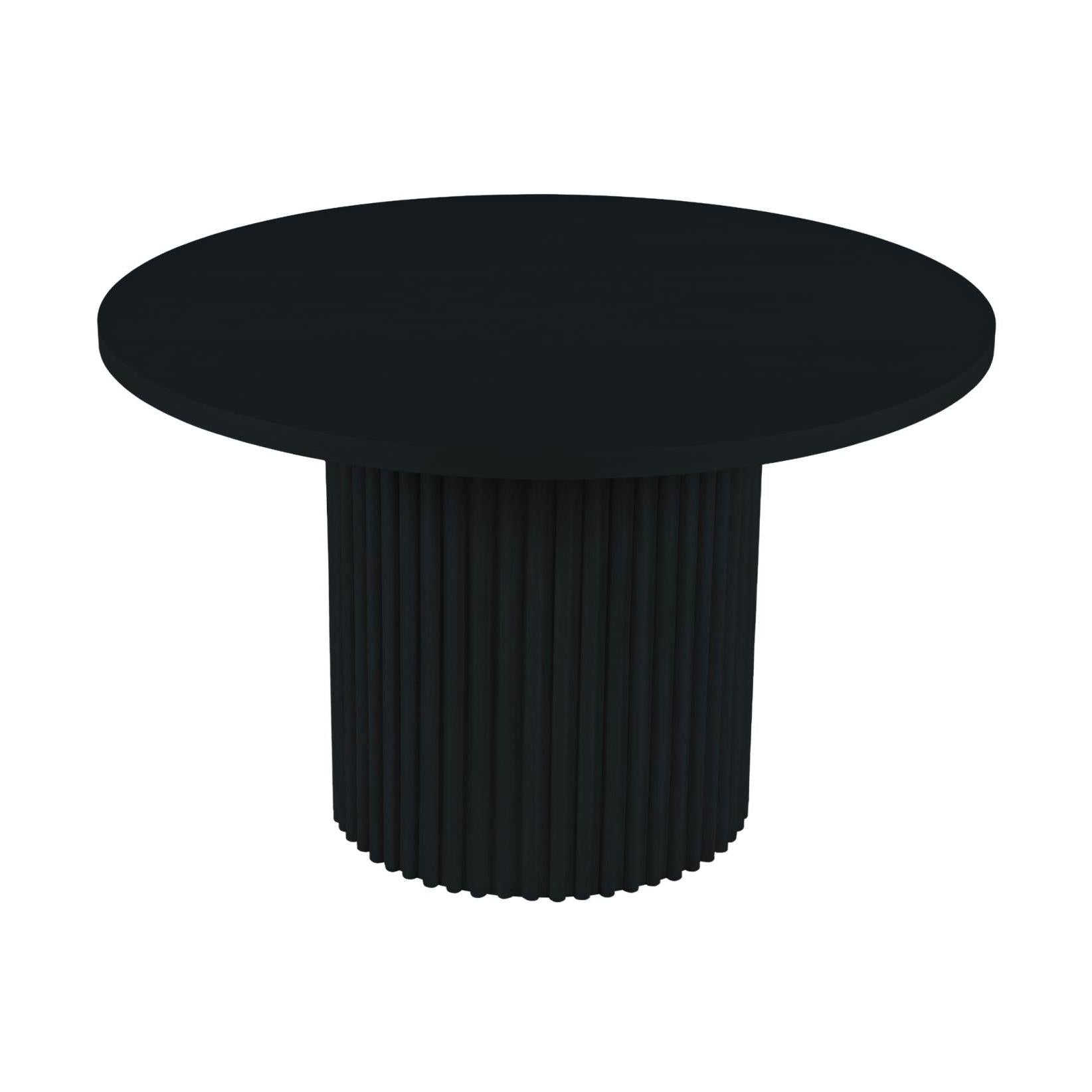 Auden 48" Fluted Oak Dining Table – Black