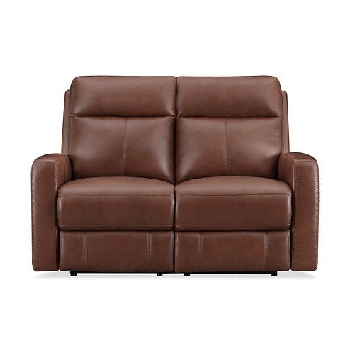 Minooka Zero Gravity Power Reclining Leather Loveseat with Power Headrests