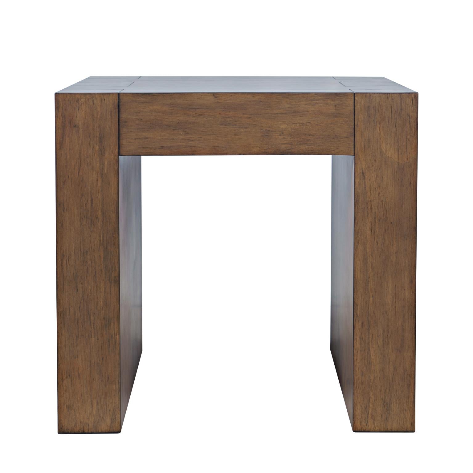 Taos Dovetailed Wood End Table – Chestnut