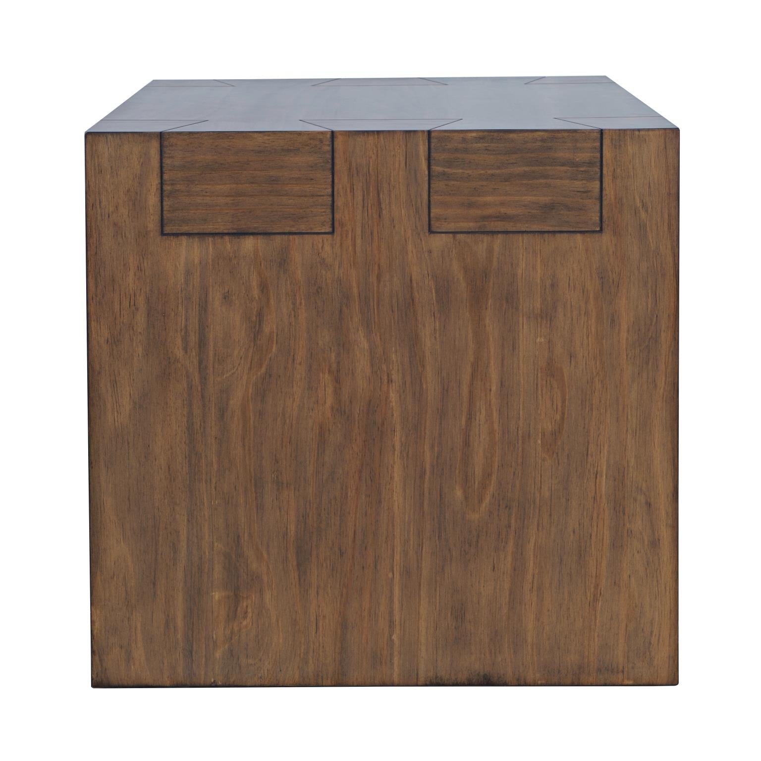 Taos Dovetailed Wood End Table – Chestnut