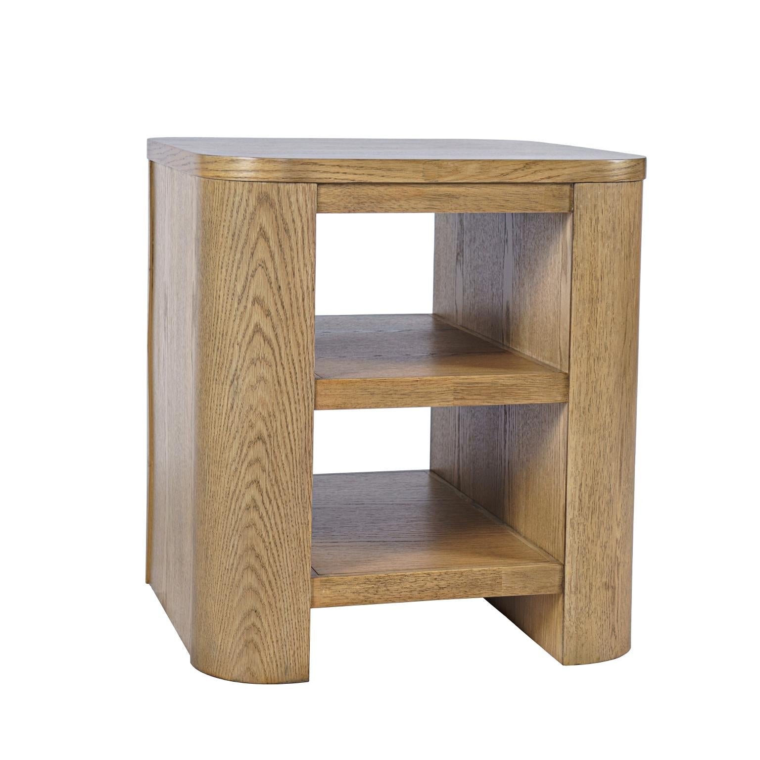 Janzen Oak End Table with Open Shelving – Cascade Oak