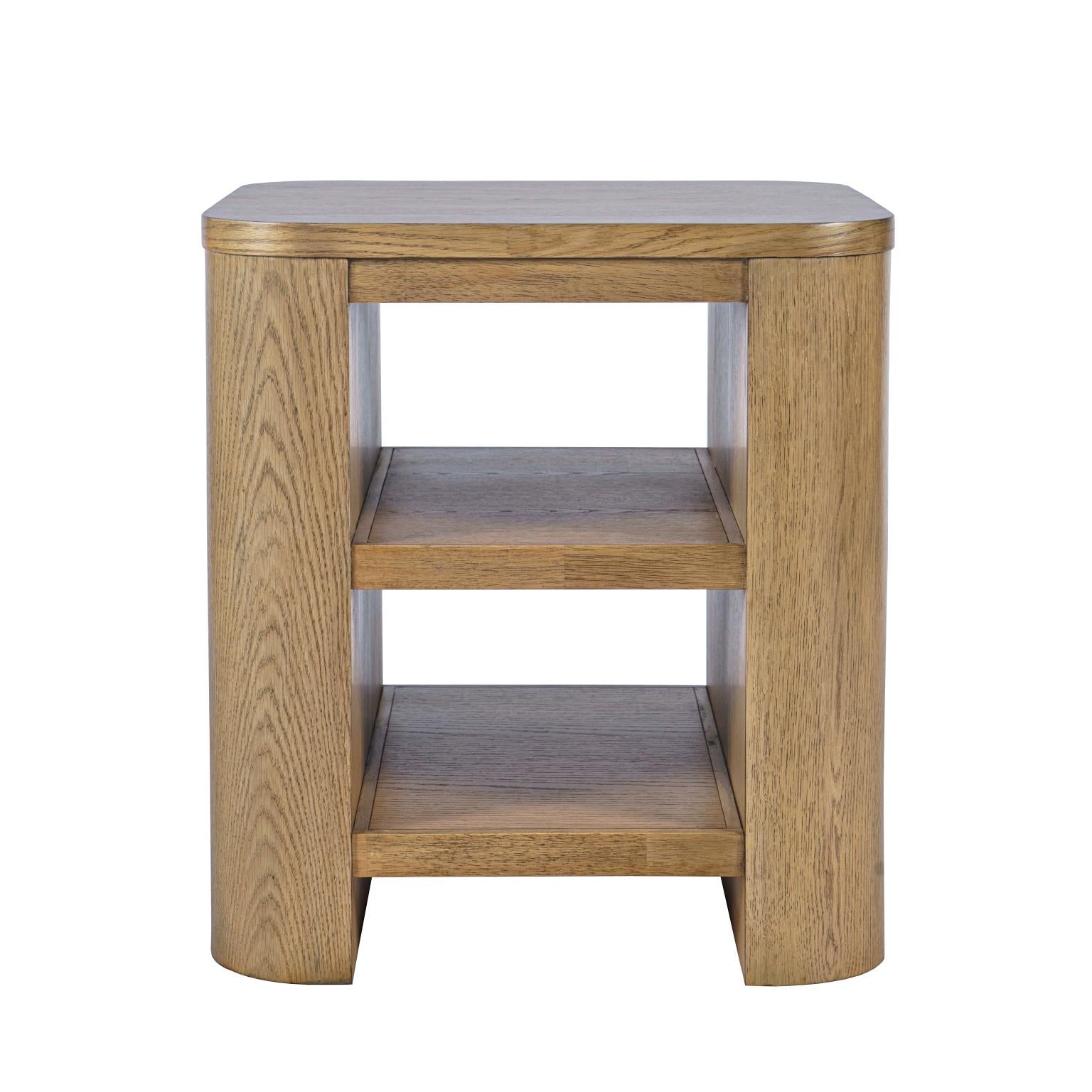Janzen Oak End Table with Open Shelving – Cascade Oak