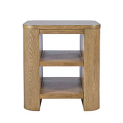 Janzen Oak End Table with Open Shelving – Cascade Oak