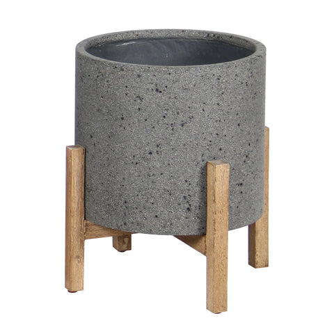 Patio Round Standing Pot - Stone