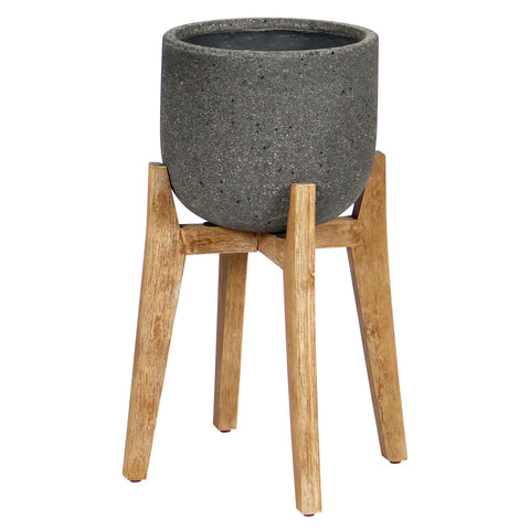 Patio Round Standing Pot - Stone