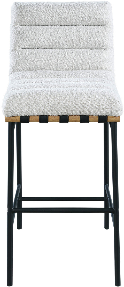 RYNA BOUCLE FABRIC COUNTER STOOL - CREAM