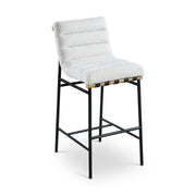 Ryna Boucle Fabric Counter Stool - Cream