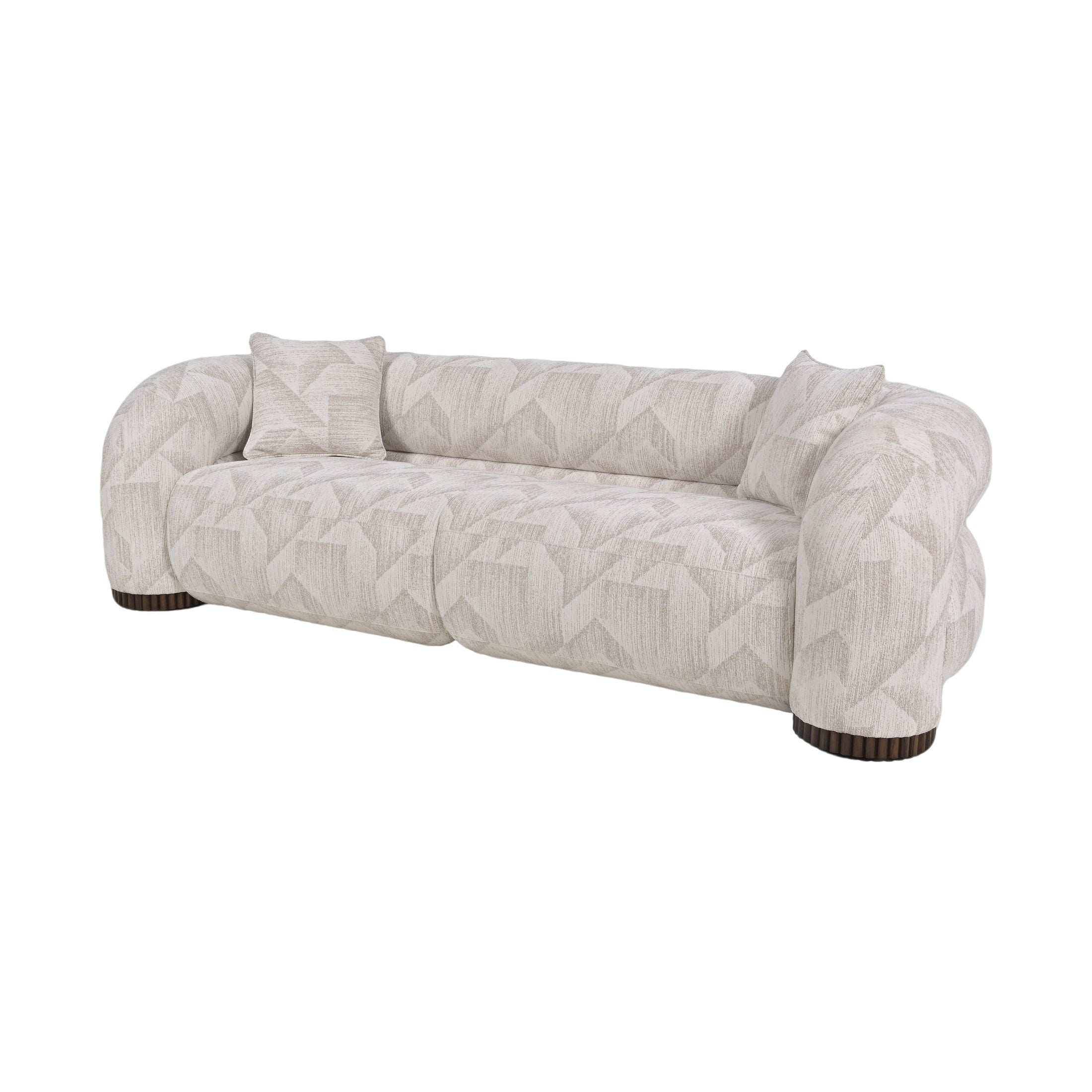 Jovie Upholstered Sofa with Accent Pillows