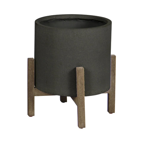 Patio Round Standing Pot - Stone