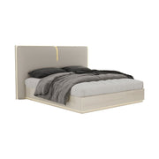 Zelie Glossy Bed with Hydraulic Storage