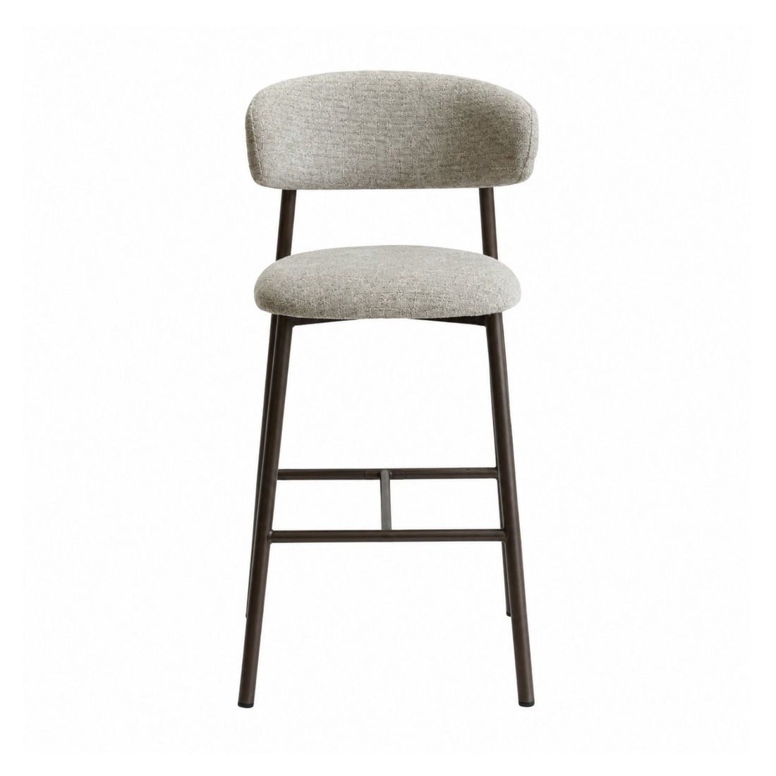 Draco Upholstered Bar Stool with Walnut Metal Legs