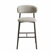 Draco Upholstered Bar Stool with Walnut Metal Legs