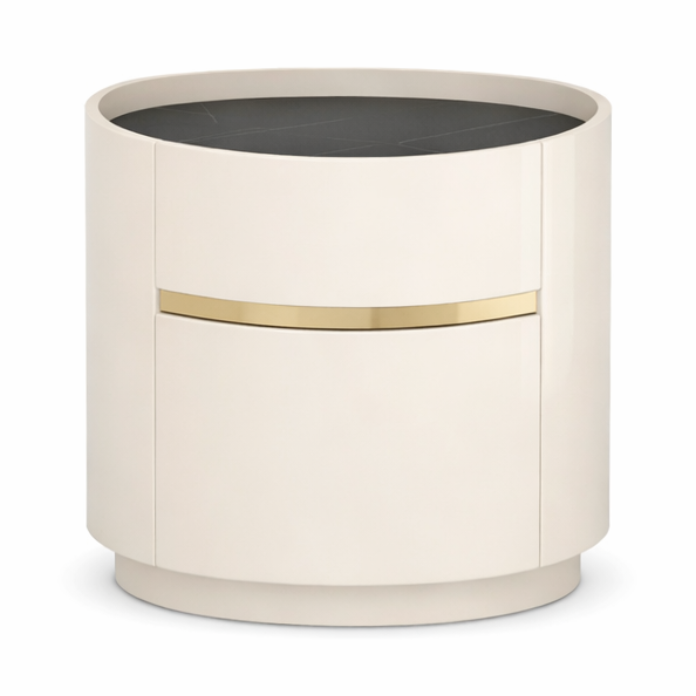 Zelie Glossy 2 Drawer Nightstands