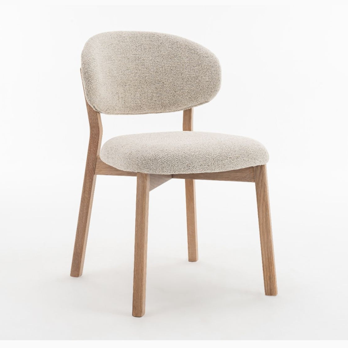 Milena Dining Chair – Upholstered Seat with Oak Wood Frame