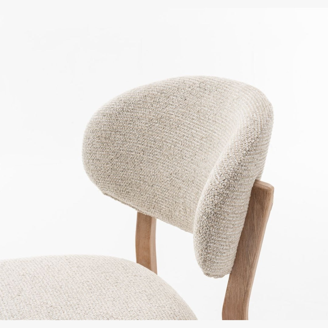 Milena Dining Chair – Upholstered Seat with Oak Wood Frame
