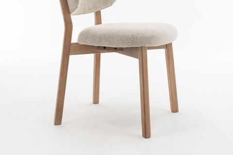 Milena Natural Oak Dining Chair - Beige